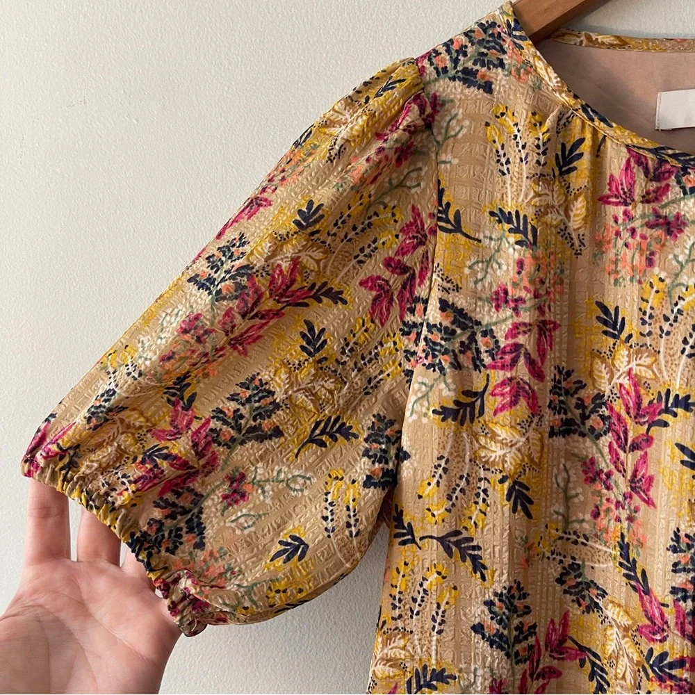 LOFT Floral Tiered Midi Dress XS | Cottagecore Boho Fairy Floral | Retail $89 - Picture 5 of 7